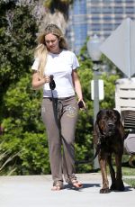 CORINNE OLYMPIOS Walks Her Dog Out in Los Angeles 06/15/2017
