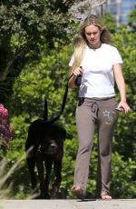 CORINNE OLYMPIOS Walks Her Dog Out in Los Angeles 06/15/2017