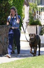 CORRINE OLYMPIOS Walks Her Dog Out in Los Angeles 06/15/2017