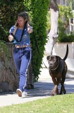 CORRINE OLYMPIOS Walks Her Dog Out in Los Angeles 06/15/2017