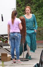 DAISY RIDLEY on the set of Ophelia Movie in Krivoklad 06/04/2017