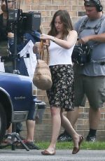 DAKOTA JOHNSON on the Set of The Penaut Butter Falcon in Savannah 06/28/2017