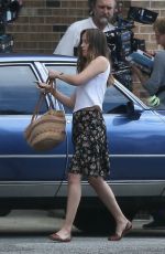 DAKOTA JOHNSON on the Set of The Penaut Butter Falcon in Savannah 06/28/2017