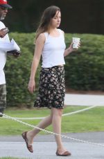 DAKOTA JOHNSON on the Set of The Penaut Butter Falcon in Savannah 06/28/2017
