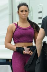 DEMI LOVATO on the Set of a Fabletics Commercial in Los Angeles 06/06/2017