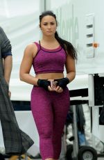 DEMI LOVATO on the Set of a Fabletics Commercial in Los Angeles 06/06/2017
