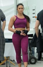 DEMI LOVATO on the Set of a Fabletics Commercial in Los Angeles 06/06/2017