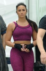 DEMI LOVATO on the Set of a Fabletics Commercial in Los Angeles 06/06/2017