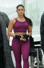 DEMI LOVATO on the Set of a Fabletics Commercial in Los Angeles 06/06/2017
