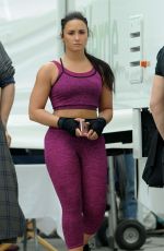 DEMI LOVATO on the Set of a Fabletics Commercial in Los Angeles 06/06/2017