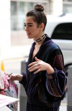 DUA LIPA Arrives at BBC Radio 1 in London 06/02/2017