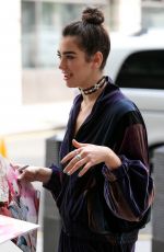 DUA LIPA Arrives at BBC Radio 1 in London 06/02/2017