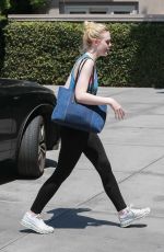 ELLE FANNING Arrives at a Gym in Los Angeles 06/10/2017