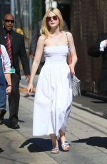 ELLE FANNING Arrives at Jimmy Kimmel Live in Hollywood 06/19/2017