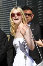 ELLE FANNING Arrives at Jimmy Kimmel Live in Hollywood 06/19/2017