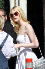 ELLE FANNING Arrives at Jimmy Kimmel Live in Hollywood 06/19/2017