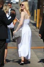ELLE FANNING Arrives at Jimmy Kimmel Live in Hollywood 06/19/2017