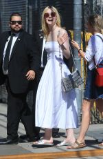 ELLE FANNING Arrives at Jimmy Kimmel Live in Hollywood 06/19/2017