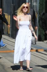 ELLE FANNING Arrives at Jimmy Kimmel Live in Hollywood 06/19/2017