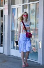 ELLE FANNING at El Pollo Loco in Los Angeles 06/27/2017