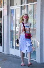 ELLE FANNING at El Pollo Loco in Los Angeles 06/27/2017