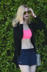 ELLE FANNING Heading to a Gym in Los Angeles 06/14/2017