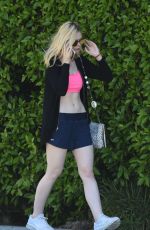 ELLE FANNING Heading to a Gym in Los Angeles 06/14/2017