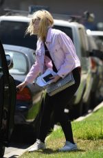 ELLE FANNING in Tights Out in Los Angeles 06/13/2017