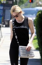 ELLE FANNING in Tights Out in Los Angeles 06/13/2017