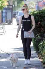 ELLE FANNING in Tights Out in Los Angeles 06/13/2017