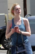 ELLE FANNING Leaves a Gym in Los Angeles 06/09/2017