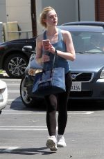 ELLE FANNING Leaves a Gym in Los Angeles 06/09/2017