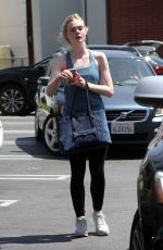 ELLE FANNING Leaves a Gym in Los Angeles 06/09/2017