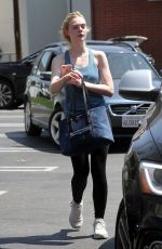 ELLE FANNING Leaves a Gym in Los Angeles 06/09/2017