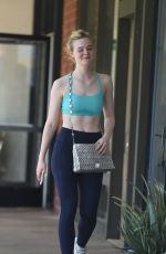 ELLE FANNING Leaves a Gym in Los Angeles 06/15/2017