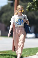ELLE FANNING Out and About in Los Angeles 06/26/2017