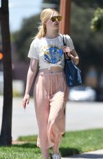 ELLE FANNING Out and About in Los Angeles 06/26/2017