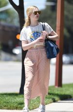ELLE FANNING Out and About in Los Angeles 06/26/2017