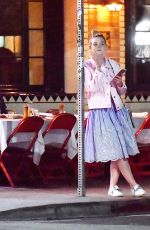 ELLE FANNING Out for Dinner in Los Feliz 06/27/2017