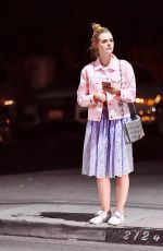 ELLE FANNING Out for Dinner in Los Feliz 06/27/2017