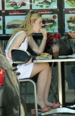 ELLE FANNING Out for Lunch in Los Angeles 06/28/2017