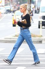 ELSA HOSK in Jeans Out in New York 06/16/2017