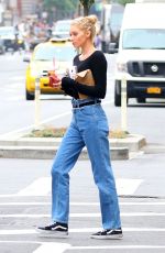 ELSA HOSK in Jeans Out in New York 06/16/2017