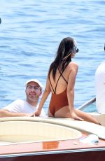 EMILY RATAJKOWSKI in Swimsuit at a Boaat in Italy 06/25/2017