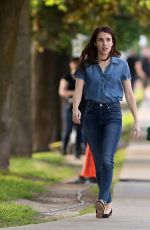 EMMA ROBERTS on the Set of Little Italy in Toronto 06/03/2017