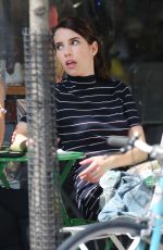 EMMA ROBERTS on the Set of Little Italy in Toronto 06/14/2017