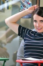 EMMA ROBERTS on the Set of Little Italy in Toronto 06/14/2017