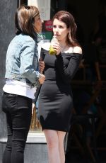 EMMA ROBERTS on the Set of Little Italy in Toronto 6/12/2017