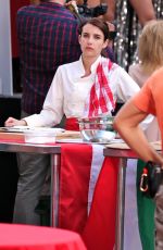 EMMA ROBERTS on the Set of Little Italy in Toronto 6/15/2017