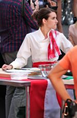 EMMA ROBERTS on the Set of Little Italy in Toronto 6/15/2017